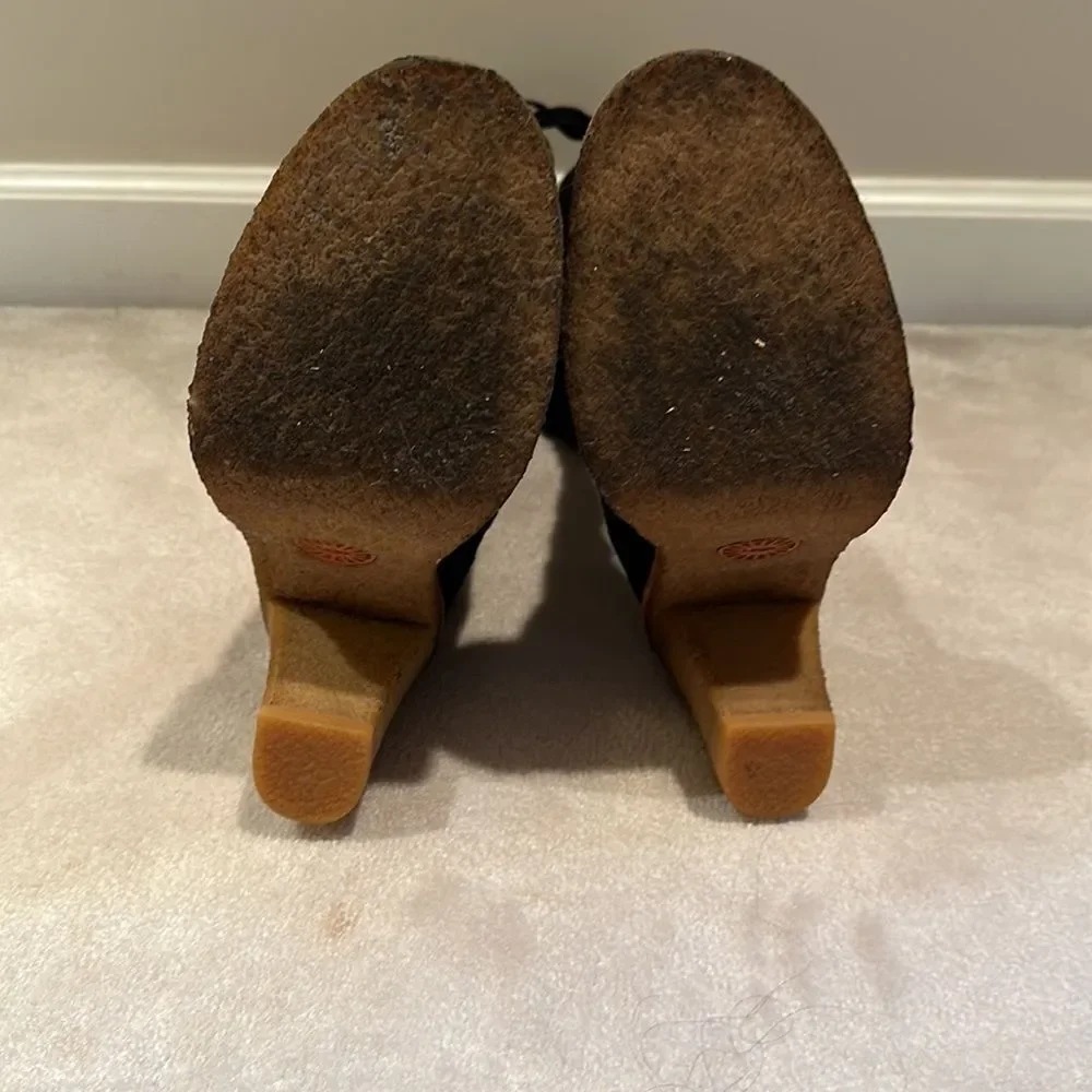 UGG Boots Women’s Aubree Winter Black Suede UGGplush lining Side Zip Sz 9 - Picture 11 of 16